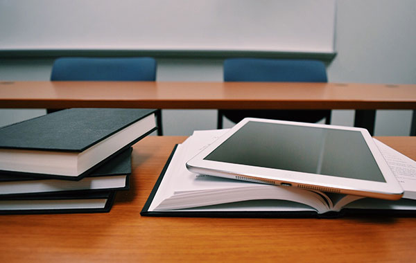 books on desk